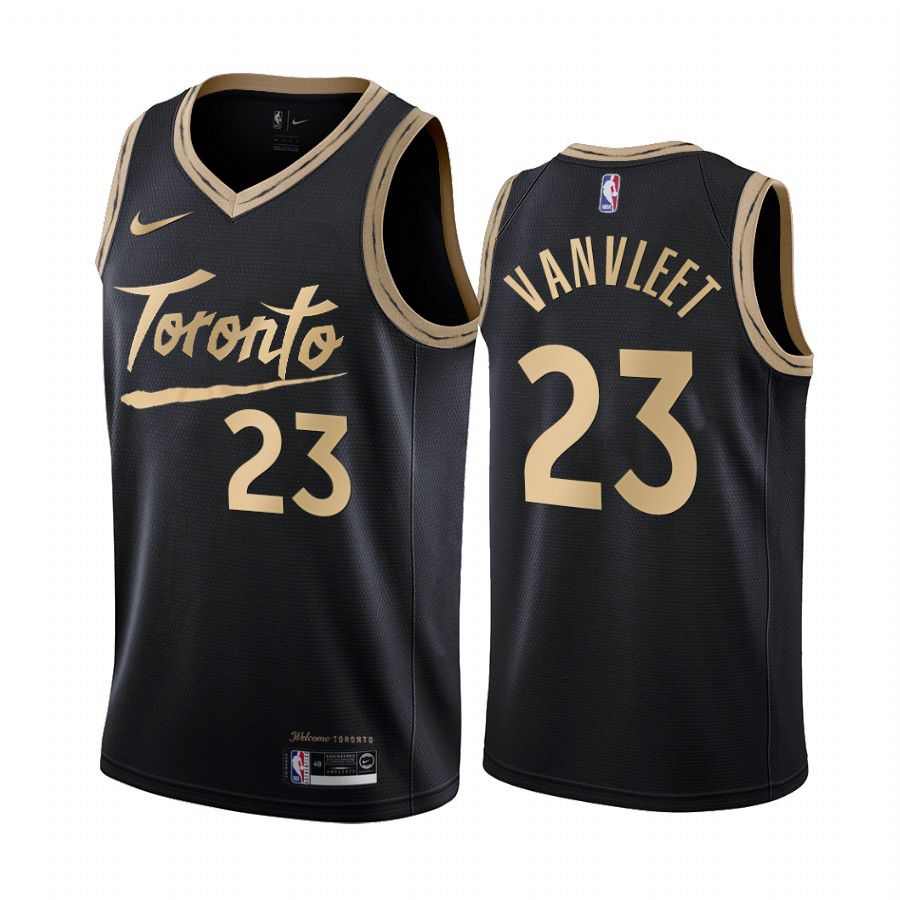 Men Toronto Raptors #23 fred vanvleet black city edition 2020 nba jersey
